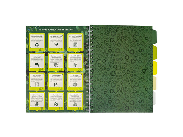 Projectboek Pukka Recy A4 lijn 4-g 200pag 80gr gn