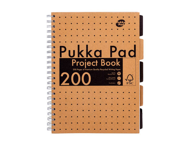 Projectboek Pukka Kraft A4 lijn 200 pagina s 80gr