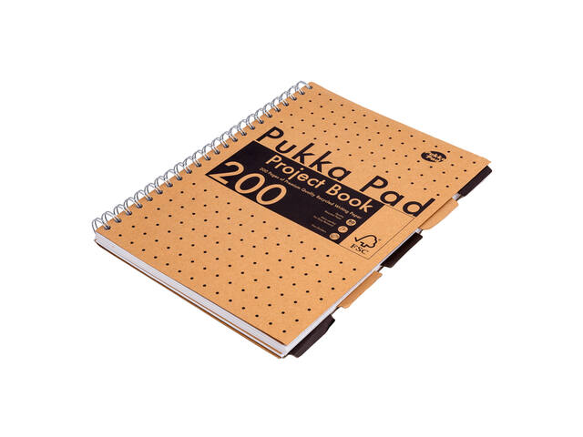 Projectboek Pukka Kraft A4 lijn 200 pagina s 80gr