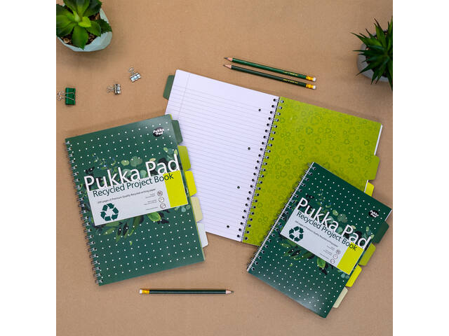 Projectboek Pukka Recy B5 lijn 200pag 80gr gn