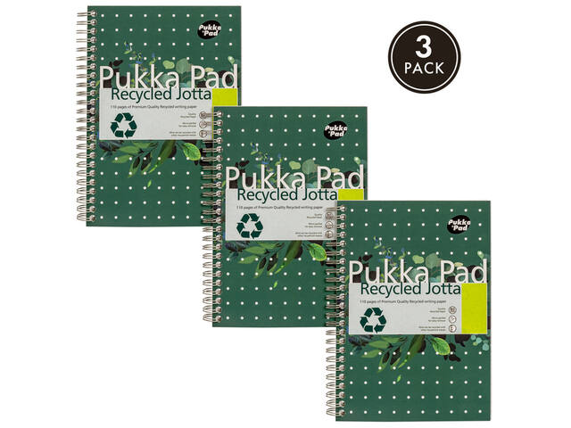 Notitieboek Pukka Jotta A5 lijn 110pag 80gr gn