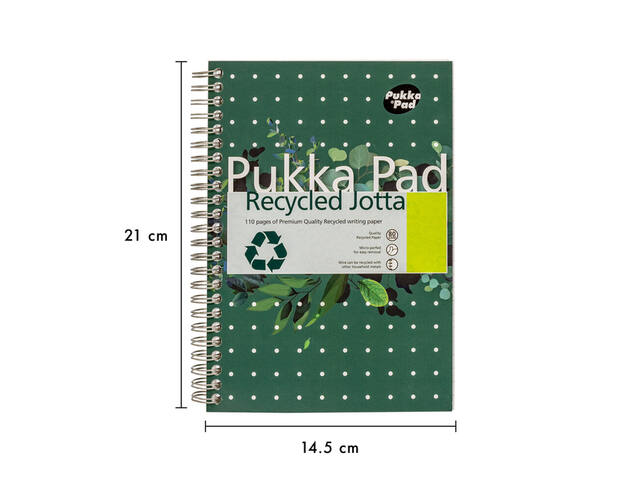 Notitieboek Pukka Jotta A5 lijn 110pag 80gr gn