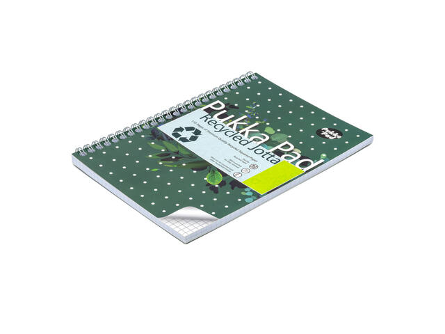 Notitieboek Pukka Jotta A5 rt 5x5 110pag 80gr gn