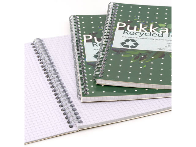 Notitieboek Pukka Jotta A5 rt 5x5 110pag 80gr gn