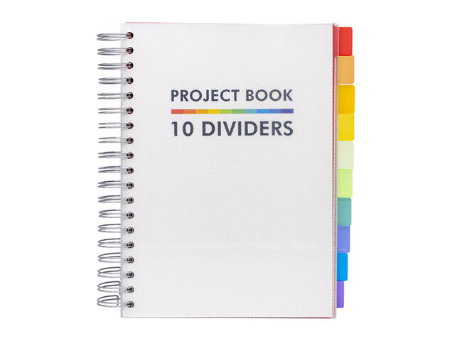 Projectboek Pukka White B5 lijn 10-tabs 400pag