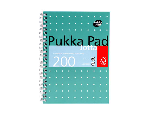 Notitieboek Pukka Jotta A5 lijn 200pag 80gr gn