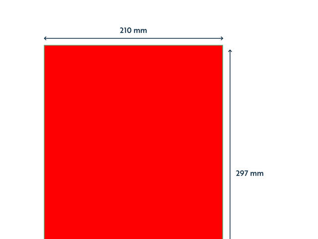 Etiket Rillprint 210x297mm fluor rood 100st