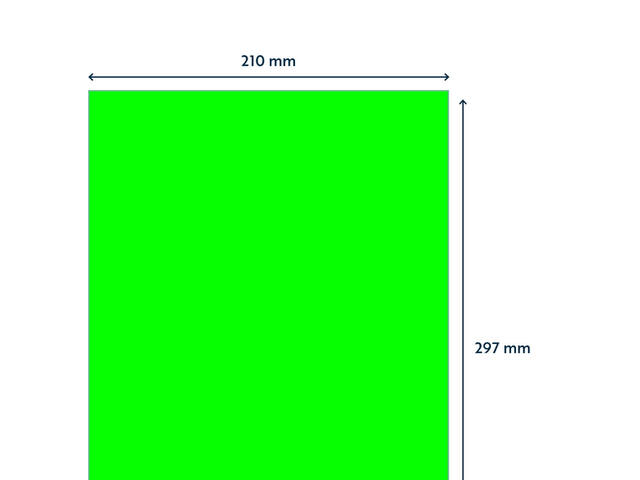 Etiket Rillprint 210x297mm fluor groen 100st