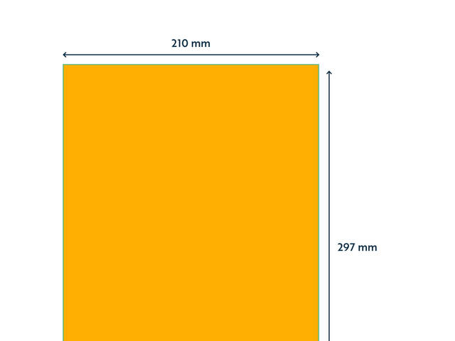 Etiket Rillprint 210x297mm fluor oranje 100st