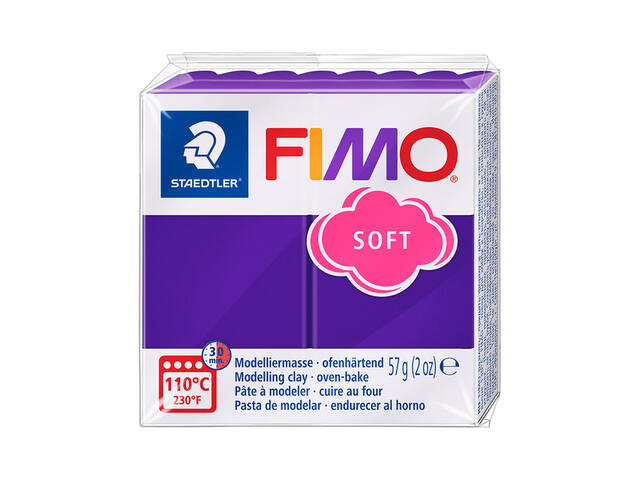 Boetseerklei Fimo soft 57 g pruim