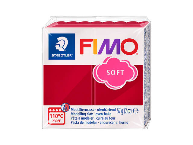 Boetseerklei Fimo soft 57 g kersrood