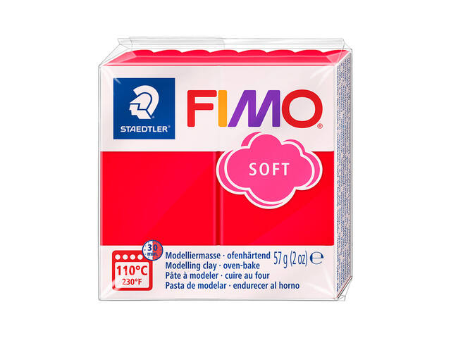 Boetseerklei Fimo soft 57 g Indisch rood