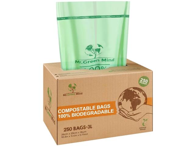 Afvalzak bio Mr.Green Mind 26x29cm 2-3L dispenser