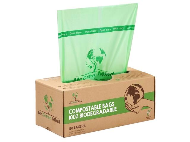 Afvalzak bio Mr.Green Mind 36x35cm 6L dispenser