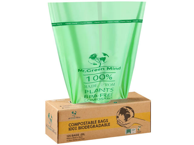 Afvalzak bio Mr.Green Mind 45x50cm 20L dispenser