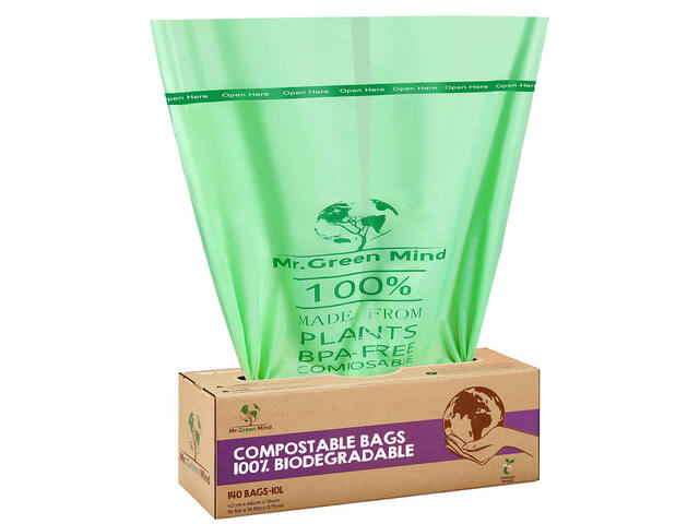 Afvalzak bio Mr.Green Mind 43x46cm 10L dispenser