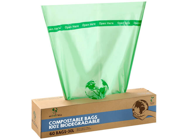 Afvalzak bio Mr.Green Mind 54x72cm 30L dispenser