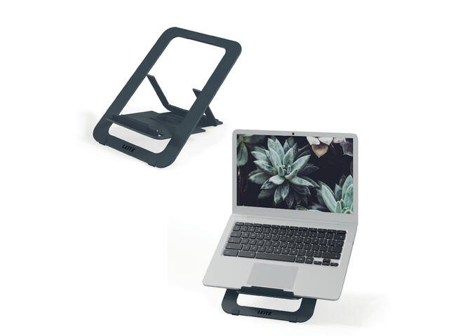 Laptopstandaard Leitz Ergo alu plat verstelbaar