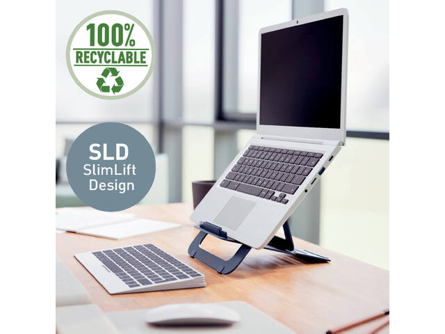 Laptopstandaard Leitz Ergo alu plat verstelbaar