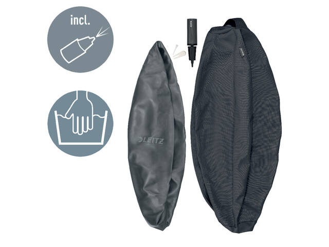 Actieve zitbal Leitz Ergo 55cm anti-rol donkergs