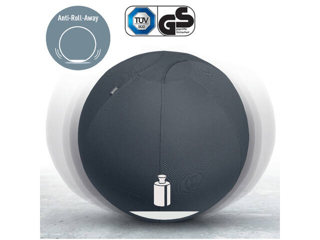Actieve zitbal Leitz Ergo 55cm anti-rol donkergs
