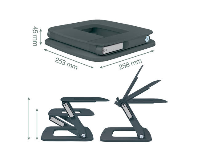 Laptopstandaard Leitz Ergo verstelb multihoek gs