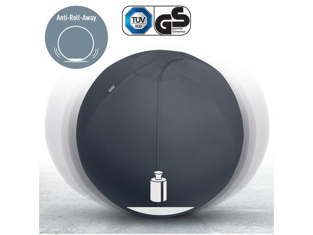 Actieve zitbal Leitz Ergo 75cm anti-rol donkergs
