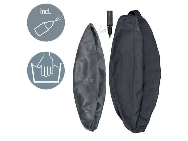 Actieve zitbal Leitz Ergo 75cm anti-rol donkergs
