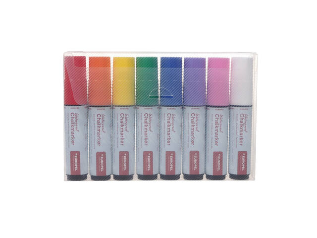 Krijtstift Europel watervast 15mm ass 8 stuks