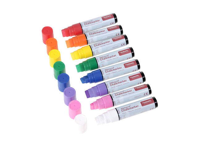 Krijtstift Europel watervast 15mm ass 8 stuks