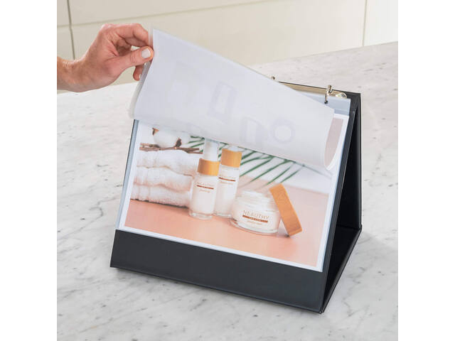 Tafelflipover Rillstab  A4 liggend zwart 10 tassen