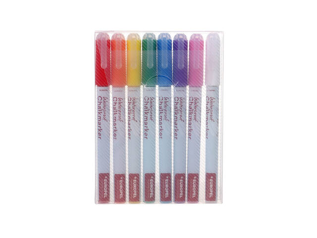 Krijtstift Europel watervast 1-3mm ass 8 stuks
