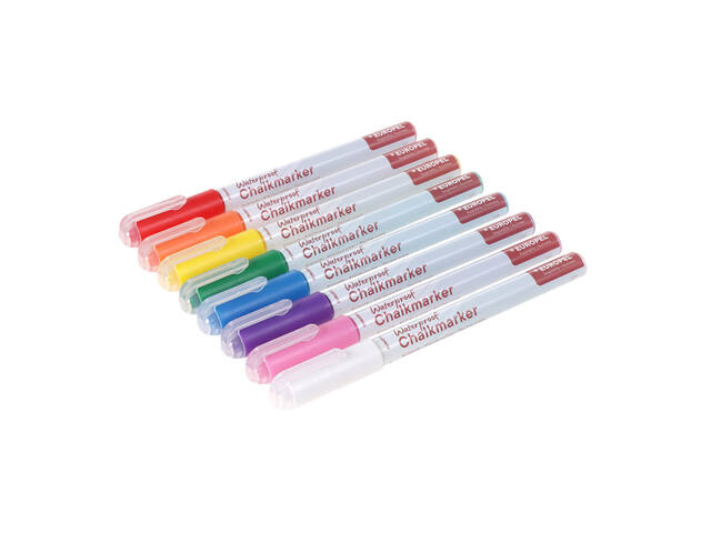 Krijtstift Europel watervast 1-3mm ass 8 stuks