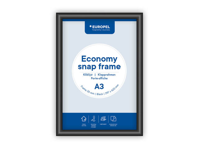 Kliklijst Europel Economy A3 zwart