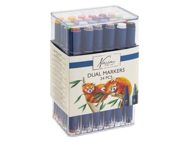 Alcoholmarker Nassau duopunt 24 stuks assorti