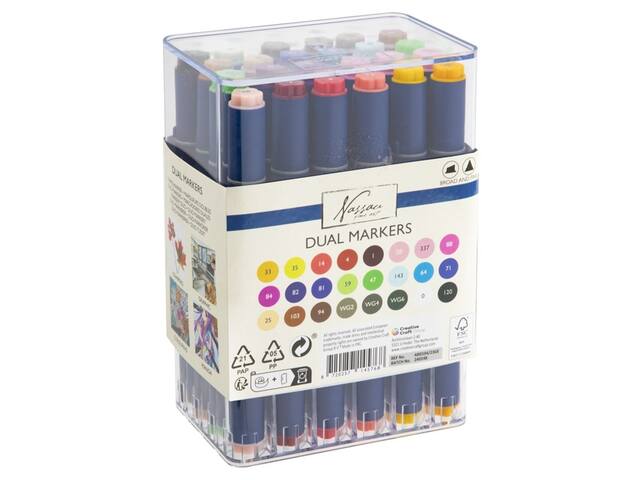 Alcoholmarker Nassau duopunt 24 stuks assorti