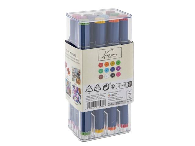 Alcoholmarker Nassau duopunt 12 stuks assorti