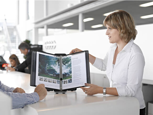 Zichtpanelensysteem bureau Tarifold VEO A4 zwart
