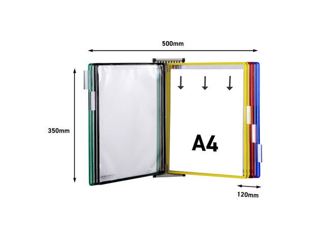 Zichtpanelensysteem wand Tarifold metaal A4 ass