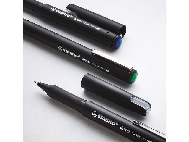 Fineliner STABILO dr.ver fijn assorti 4 stuks