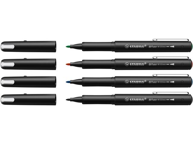 Fineliner STABILO dr.ver medium assorti 4 stuks