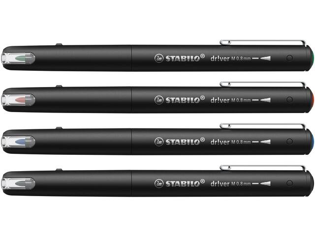 Fineliner STABILO dr.ver medium assorti 4 stuks