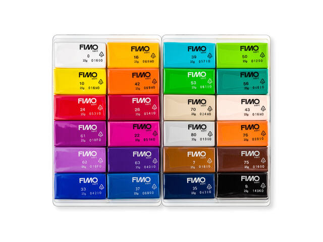 Boetseerklei Staedtler Fimo soft 24st assorti