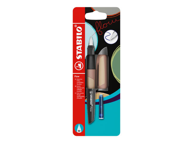 Vulpen STABILO Flow blister M lichtbruin