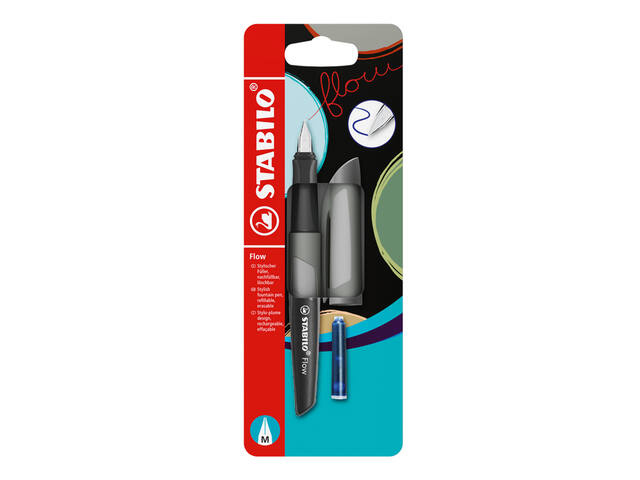 Vulpen STABILO Flow blister M grijs