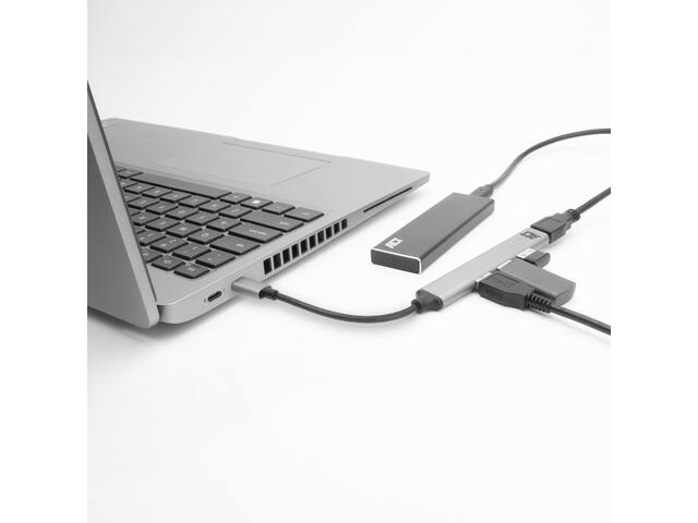 USB-C hub 3x USB-A 2.0 en 1x USB-A 3.0