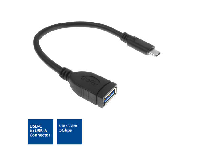 USB 3.0 kabel OTG USB-C male naar USB-A female