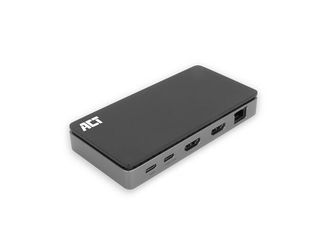 USB-C 4K MST dockingstation voor 2 HDMI-monitoren