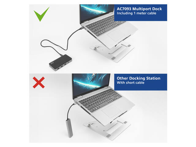 USB-C 4K MST dockingstation voor 2 HDMI-monitoren