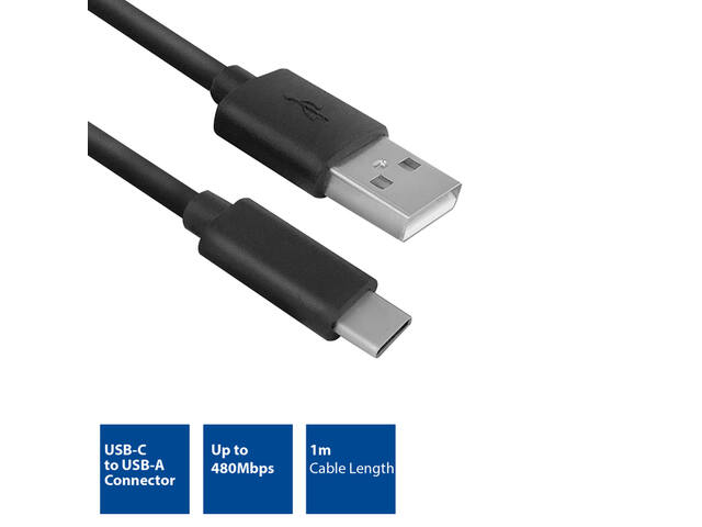 USB 2.0 cable USB-A naar USB-C 1 meter